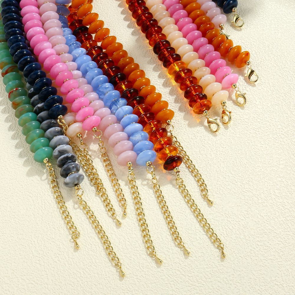 Colliers De Perles En Résine Pour Femmes, Collection Simple Series Image4
