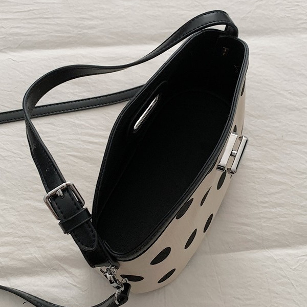 Sac Bandoulière Femme En Tissu À Pois Style Décontracté Image5