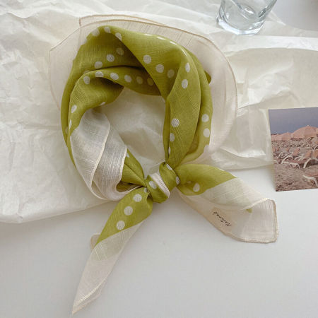 Écharpes d'été en lin à pois unis, style décontracté, collection Simple