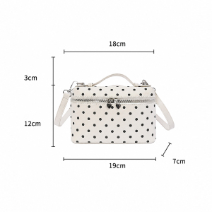 Sacs À Main Carrés Pour Femmes En Pu À Pois, Style Parisien Chic h5 Image2