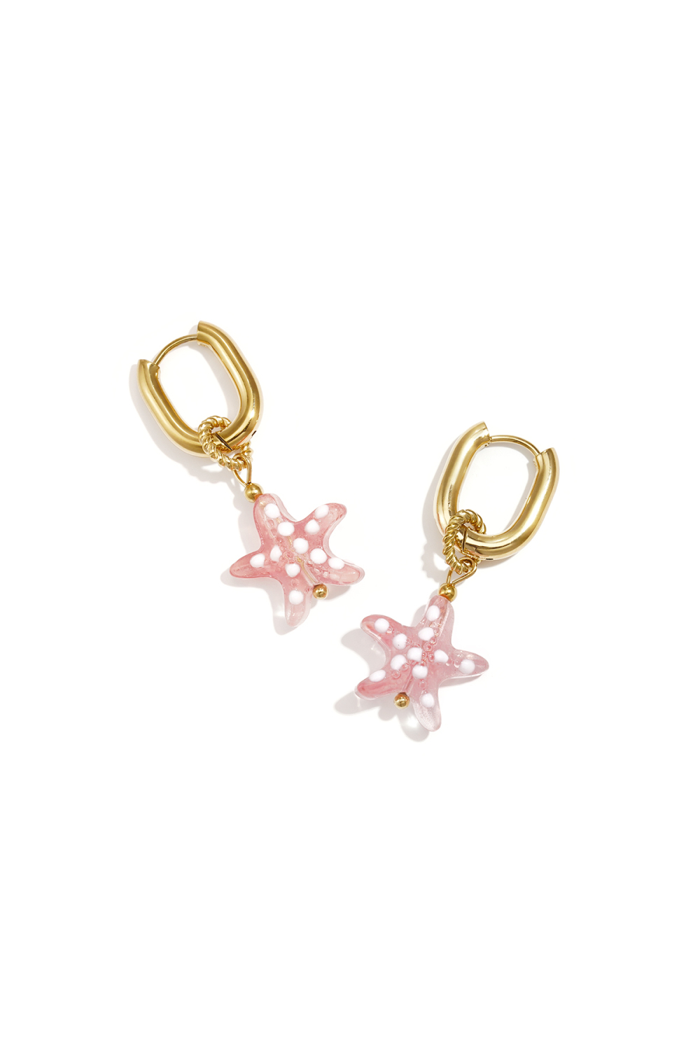 Boucles D'Oreilles Avec Étoiles De Mer Tachetées