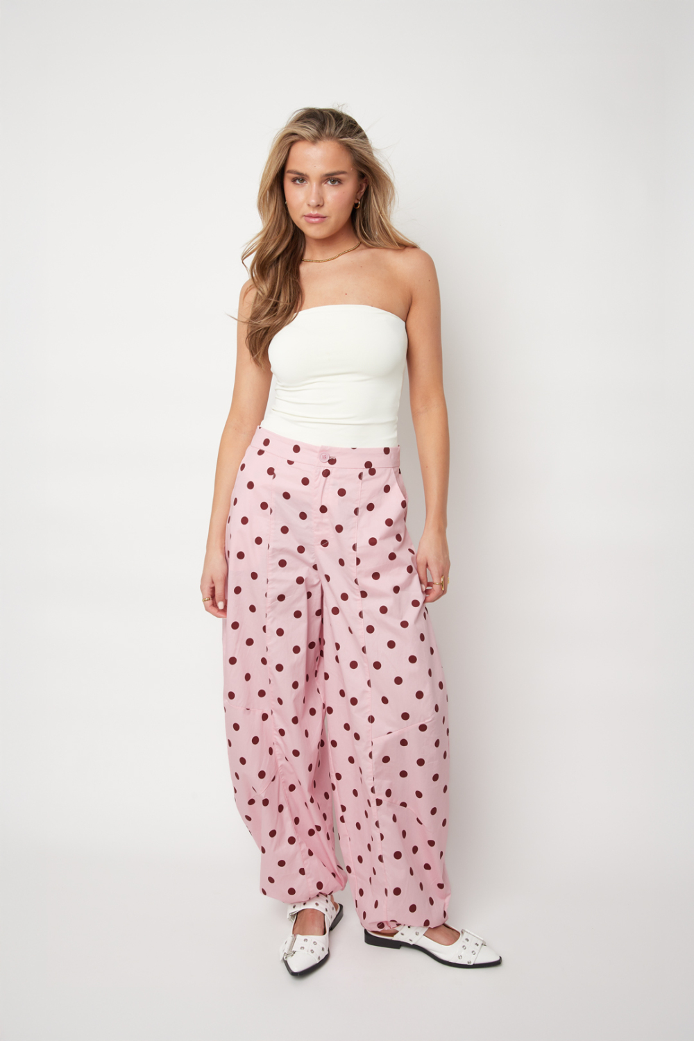 Pantalon Bouffant À Pois Image4