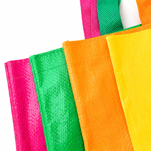 Sacs De Courses Tissés En Polypropylène (Pp) De Style Décontracté, Couleur Unie, Pour Femmes h5 Image3