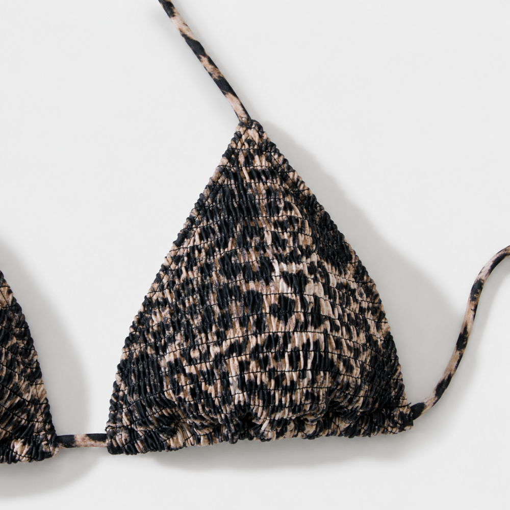 Ensemble Bikini Élégant À Imprimé Léopard Et Bretelles Nouées Image3