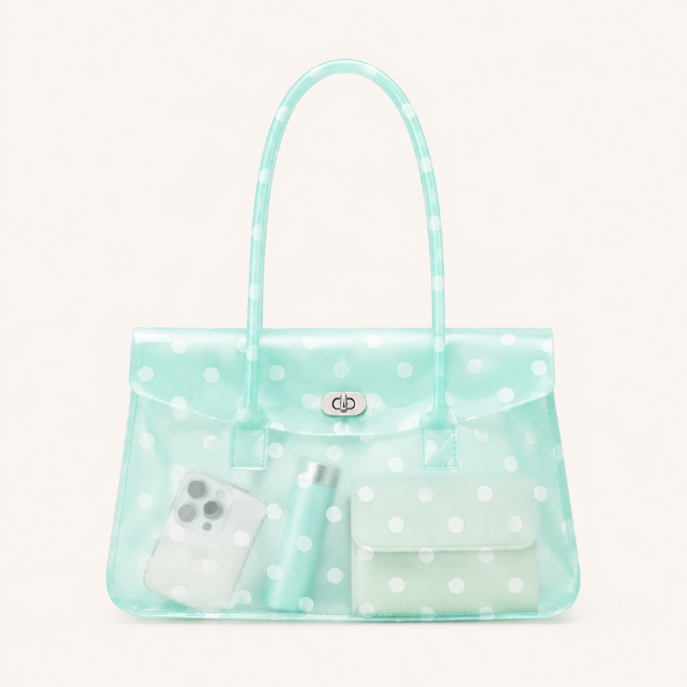 Sac Carré Femme En Pvc Style Décontracté / Transparent Uni À Pois Multicolores Image2