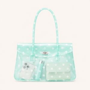 Sac Carré Femme En Pvc Style Décontracté / Transparent Uni À Pois Multicolores h5 Image2