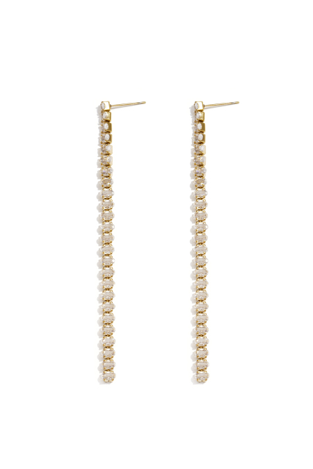 Boucles d'oreilles pendantes en acier inoxydable, chaîne élégante, collection luxueuse pour femmes, idéales pour les fêtes et les soirées.