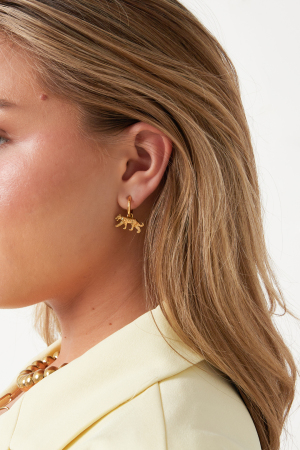 Boucles D'Oreilles Pendantes En Acier Inoxydable, Motif Animal, Collection Daily Simple, Bijoux Pour Femmes h5 Image2