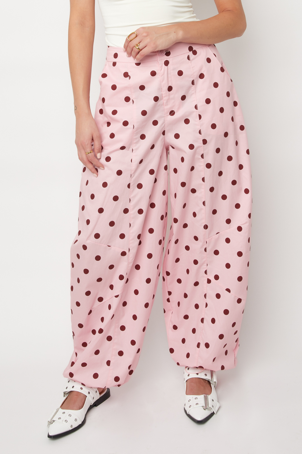 Pantalon Bouffant À Pois Image5