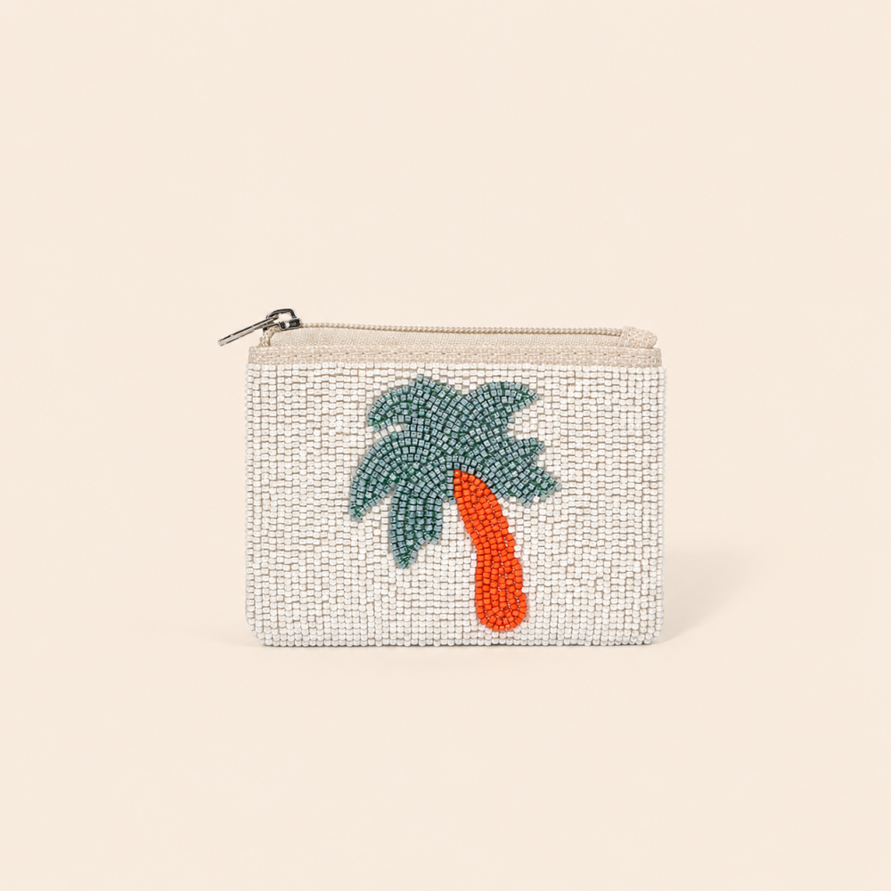 Portefeuilles Et Porte-Cartes En Polyester Tissé, Style Océanique, Perles, Motifs Floraux Et Végétaux Multicolores, Collection Simple Series Casual Fruit. h5Image2