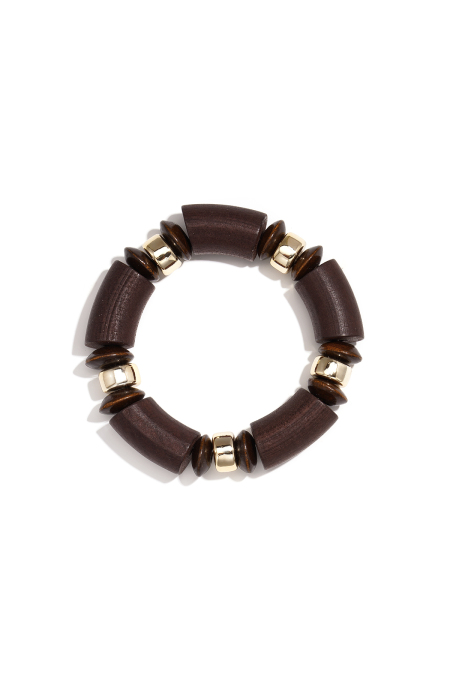Bracelets en perles de bois, style rétro, collection simple pour tous les jours, bijoux pour femmes