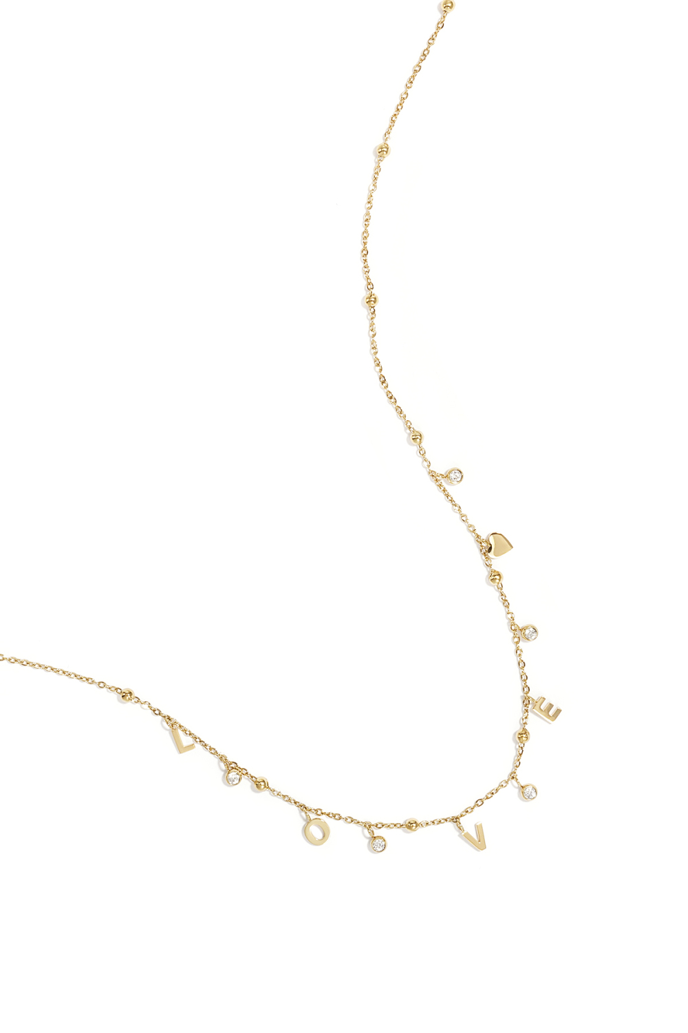 Collier D'Amour Avec Pierres De Zircone 