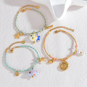 Bracelets Tressés Pour Femmes, Style Océanique, Inspirés Des Vacances h5 Image3