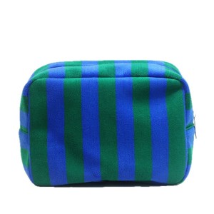 Trousses À Maquillage En Tissu Éponge Simple Series Daily Stripe De Couleurs Assorties h5 