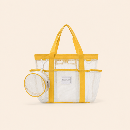 Sac fourre-tout femme en PVC style vacances / PVC transparent uni