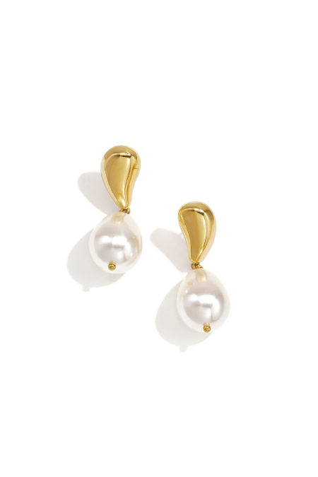 Boucles d'oreilles pendantes en acier inoxydable, forme irrégulière, collection Simple Daily Simple, bijoux pour femmes