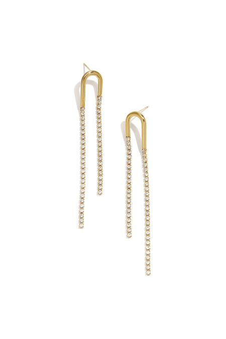 Boucles d'oreilles pendantes en acier inoxydable, chaîne, style simple, collection pour femmes, idéales pour les fêtes et les réunions.