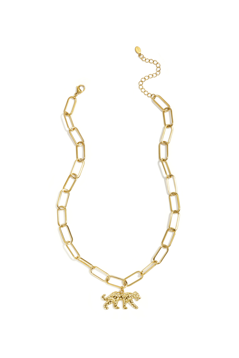 Chaîne À Maillons Avec Pendentif Panthère