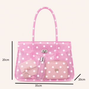 Sac Carré Femme En Pvc Style Décontracté / Transparent Uni À Pois Multicolores h5 Image5