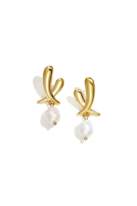 Boucles d'oreilles pendantes en acier inoxydable, forme irrégulière, collection simple et décontractée pour femmes