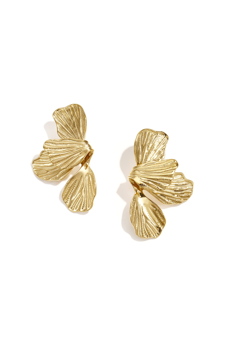 Boucles d'oreilles pendantes en acier inoxydable, motif floral, collection Daily Simple, bijoux pour femmes