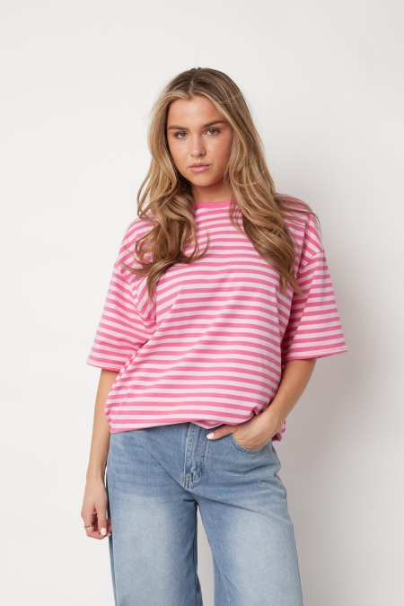 Le t-shirt rayé coloré