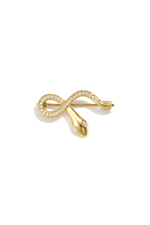Broches Serpent Simples En Acier Inoxydable Accessoires Du Quotidien h5