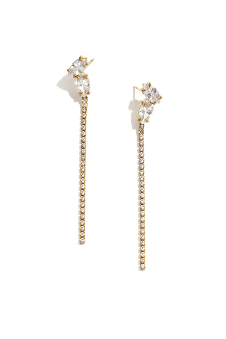 Boucles d'oreilles pendantes en acier inoxydable, chaîne, collection Simple Daily Simple, bijoux pour femmes