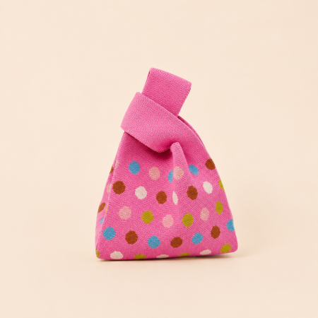 Sac carré pour femme en polyester tissé à pois multicolores, style décontracté