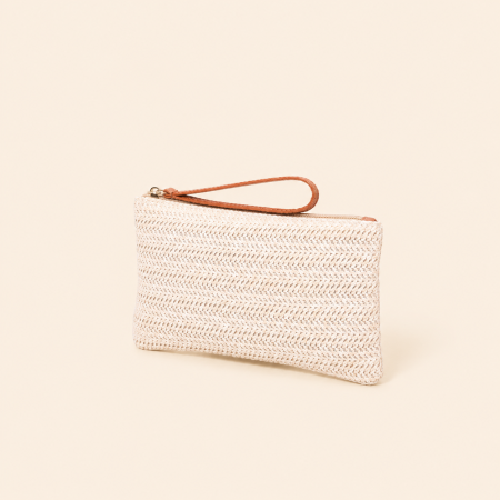 Sac carré pour femme en raphia tissé uni, style décontracté 2