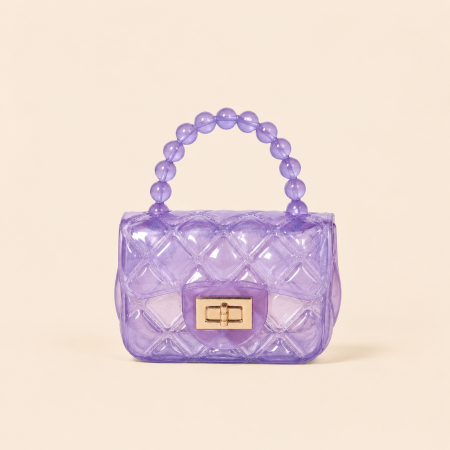 Sac carré femme en PVC style décontracté / PVC transparent uni 2