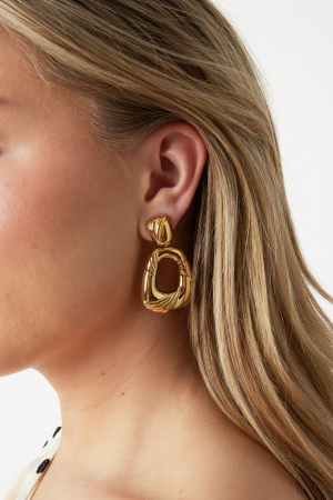 Boucles D'Oreilles Pendantes En Forme De Larme Avec Motif h5 Image2