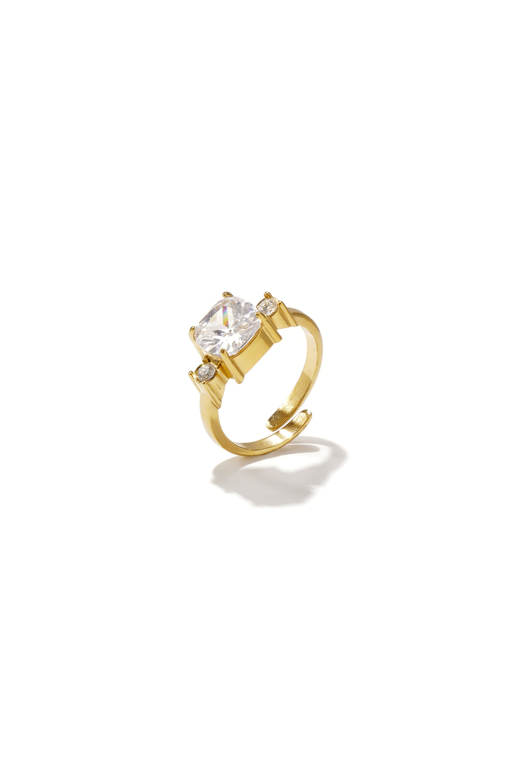 Bague Ajustable Ornée De Pierres En Oxyde De Zirconium 