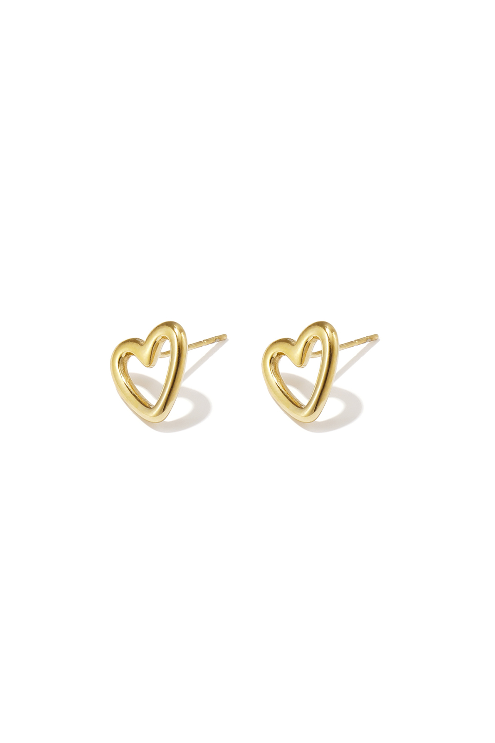 Boucles D'Oreilles Puces En Acier Inoxydable En Forme De Cœur, Collection Daily Simple, Bijoux Pour Femmes 