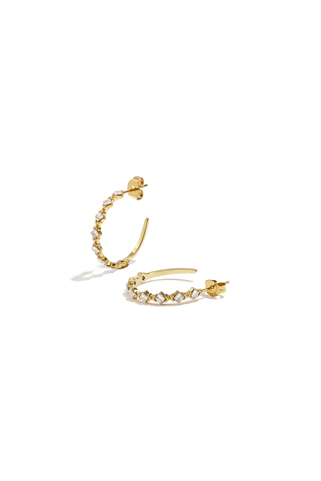 Boucles d'oreilles créoles en acier inoxydable, style simple et quotidien, collection de bijoux pour femmes