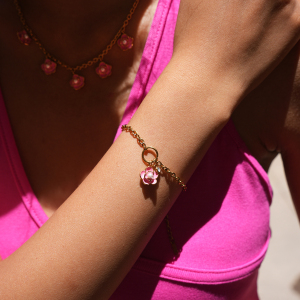Bracelet Pour Femme Simple Series Daily Flower En Acier Inoxydable Étanche Couleur Or h5 Image4
