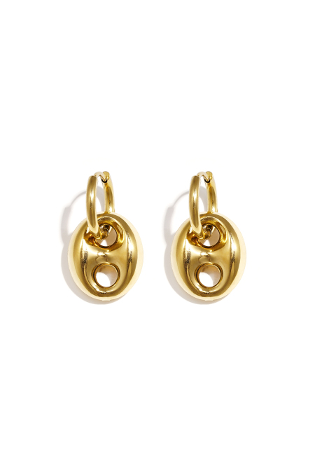 Boucles d'oreilles pendantes en acier inoxydable, forme irrégulière, collection simple et décontractée pour femmes