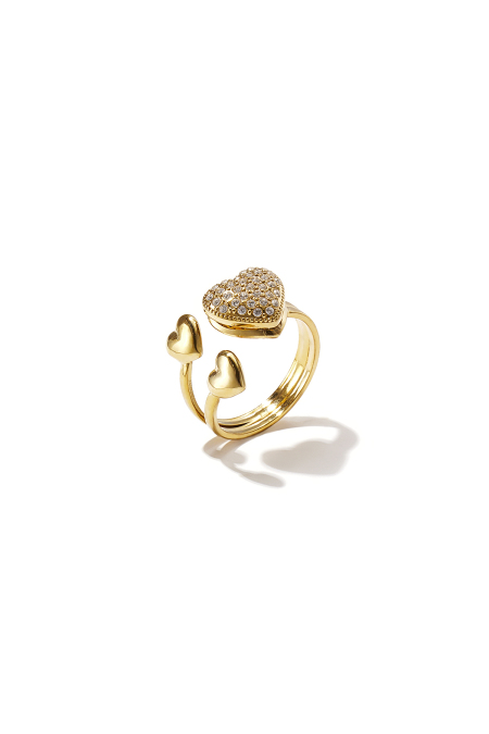 Bagues en acier inoxydable en forme de cœur, collection Daily Simple, bijoux pour femmes