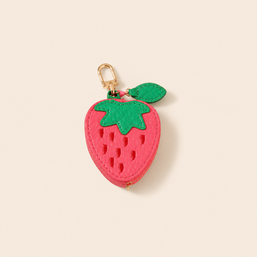Porte-Clés En Cuir Multicolores À Motifs De Fruits Mignons, Collection Simple Image2