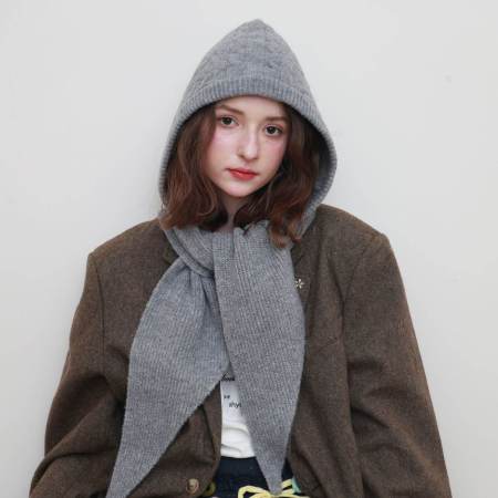 Chapeau à oreillettes en laine unie, style rétro, de la série Simple