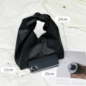 Sac Seau Femme En Pu Torsadé, Style Décontracté, Couleur Unie h5 Image5