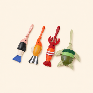 Porte-Clés De Sac En Pu De Qualité Supérieure, De Couleur Unie Ou Mélangée, Motif Animal Naturel, Série Simple h5 Image2