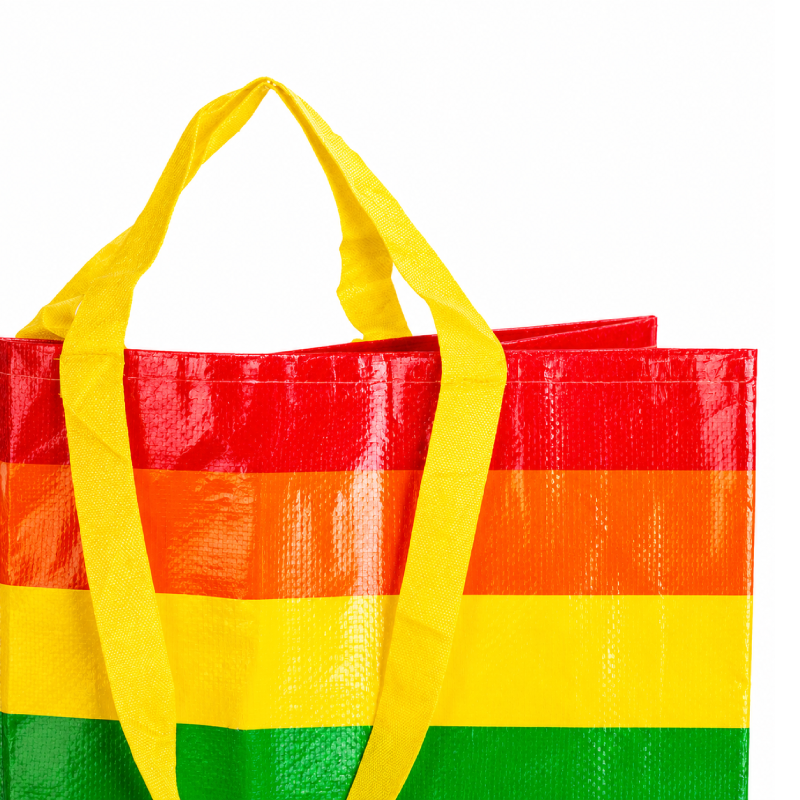 Sac Carré Femme À Rayures Tissées Multicolores Style Décontracté Image6