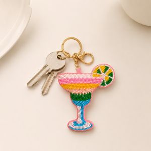 Porte-Clés En Tissu À Perles Décontractées, Couleurs Assorties, Style Simple, Collection « Simple Series Casual Beads Mixted Color Food Food ». h5 Image3