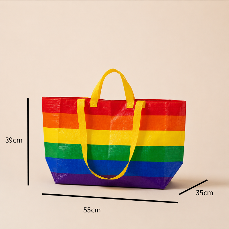 Sac Carré Femme À Rayures Tissées Multicolores Style Décontracté Image10