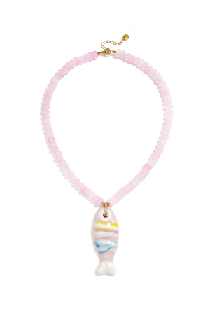 Colliers De Perles En Céramique, Motif Poisson, Vacances, Plage, Collection Romantique, Bijoux Pour Femmes h5 
