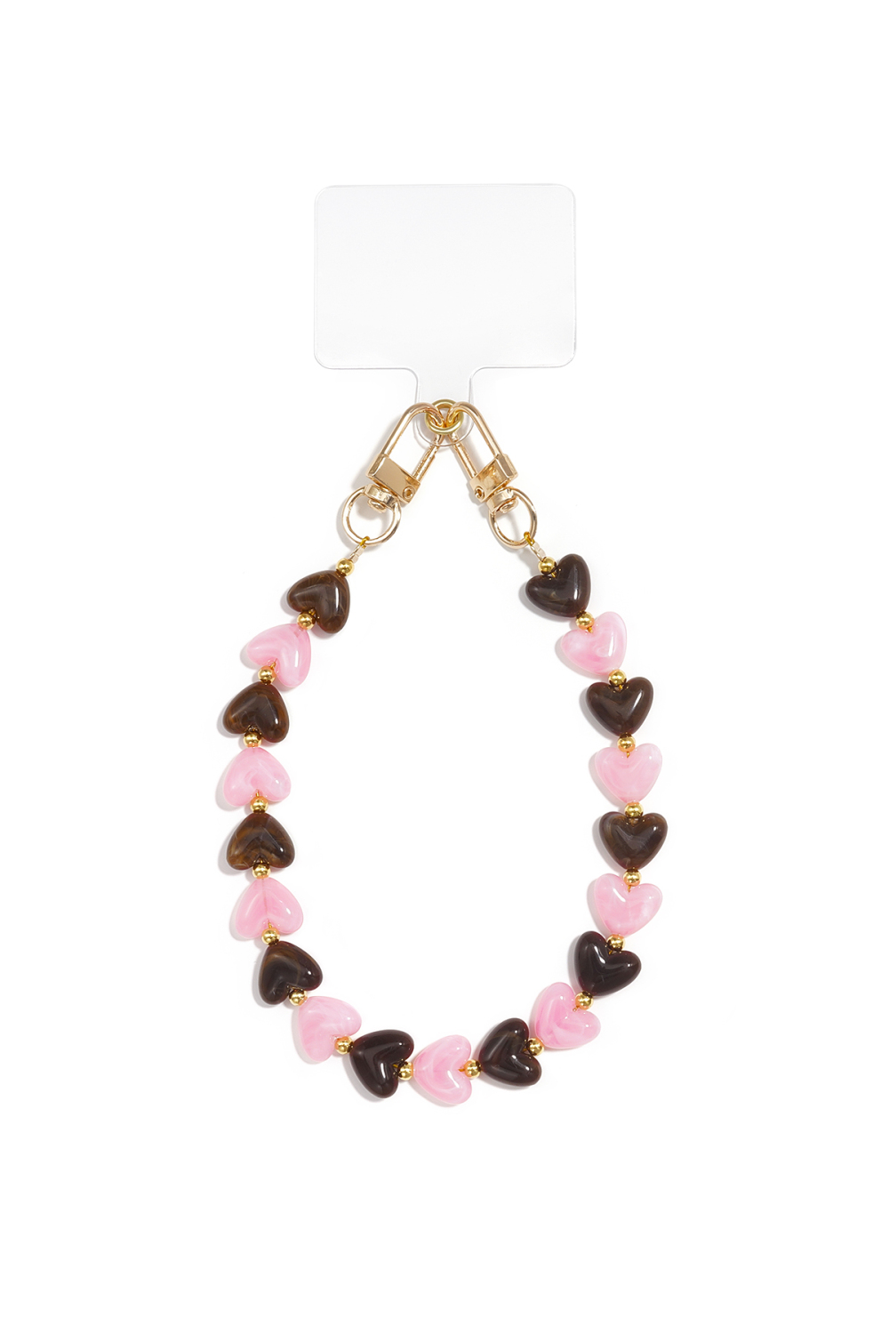 Porte-Téléphone En Forme De Cœur, Accessoire Du Quotidien En Acrylique Avec Chaînette En Forme De Cœur