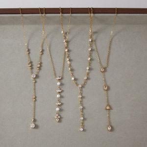 Colliers Pendentifs Pour Femmes En Acier Inoxydable Étanche, Couleur Or, Avec Zircon h5 Image4