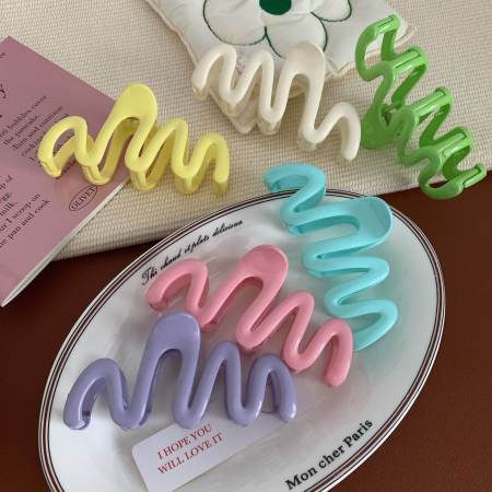 Pinces à cheveux acryliques Simple Series Daily Solid Color Lines