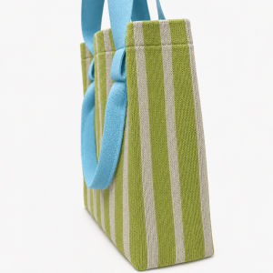 Sac Cabas Femme En Polyester Tissé À Rayures Multicolores Style Décontracté h5 Image3